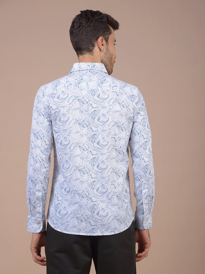 Blue Printed Shirt