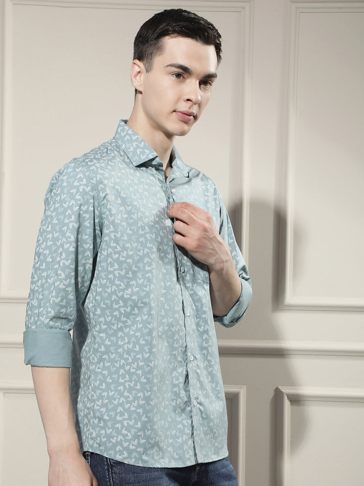 Chic Heather Grey Printed Shirt