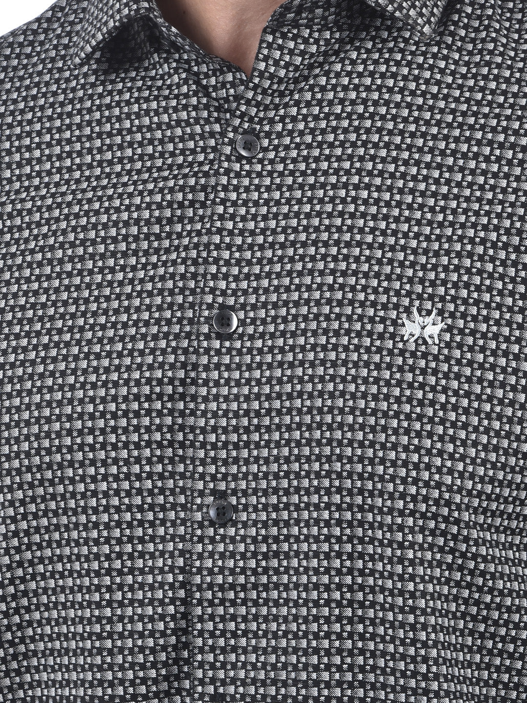 Black Printed 100% Cotton Shirt