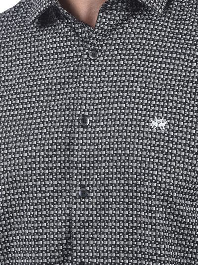 Black Printed 100% Cotton Shirt
