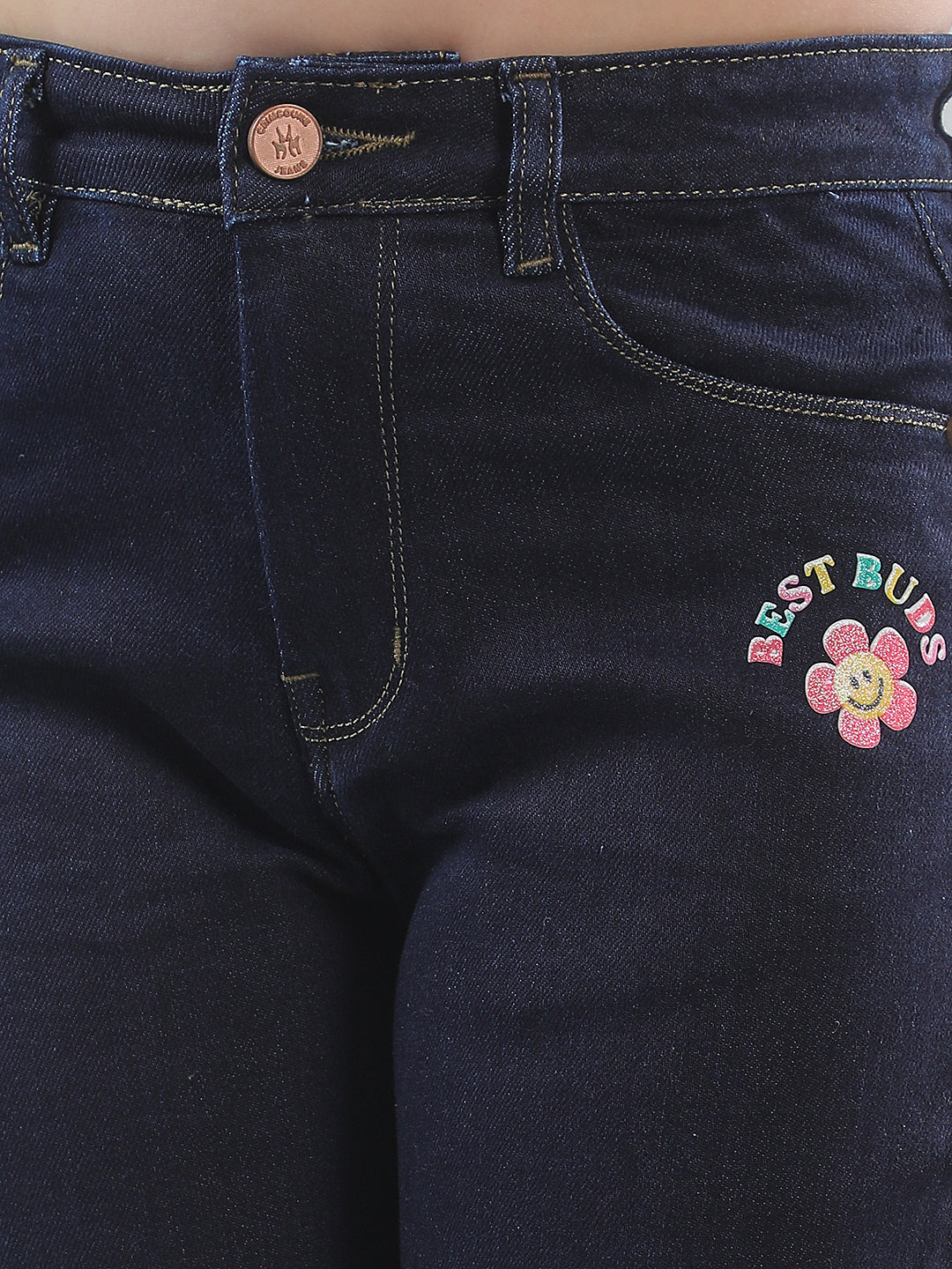 Blue Wide Leg Stretchable Jeans