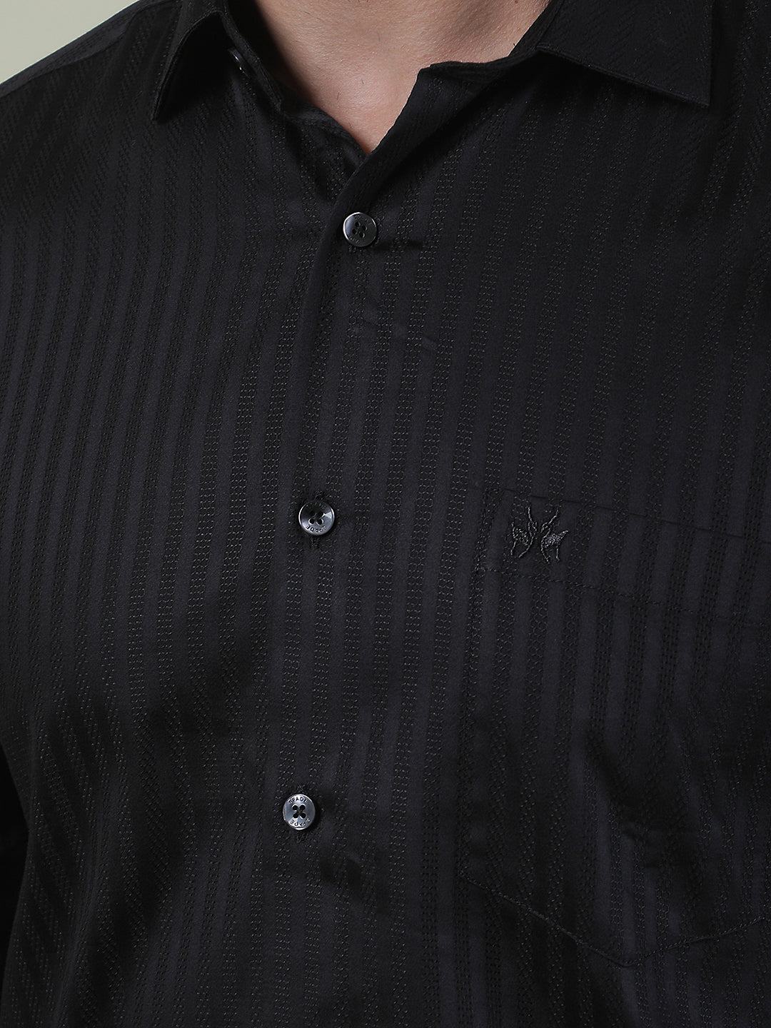 100% Cotton Black Horizontal Stripes Shirt