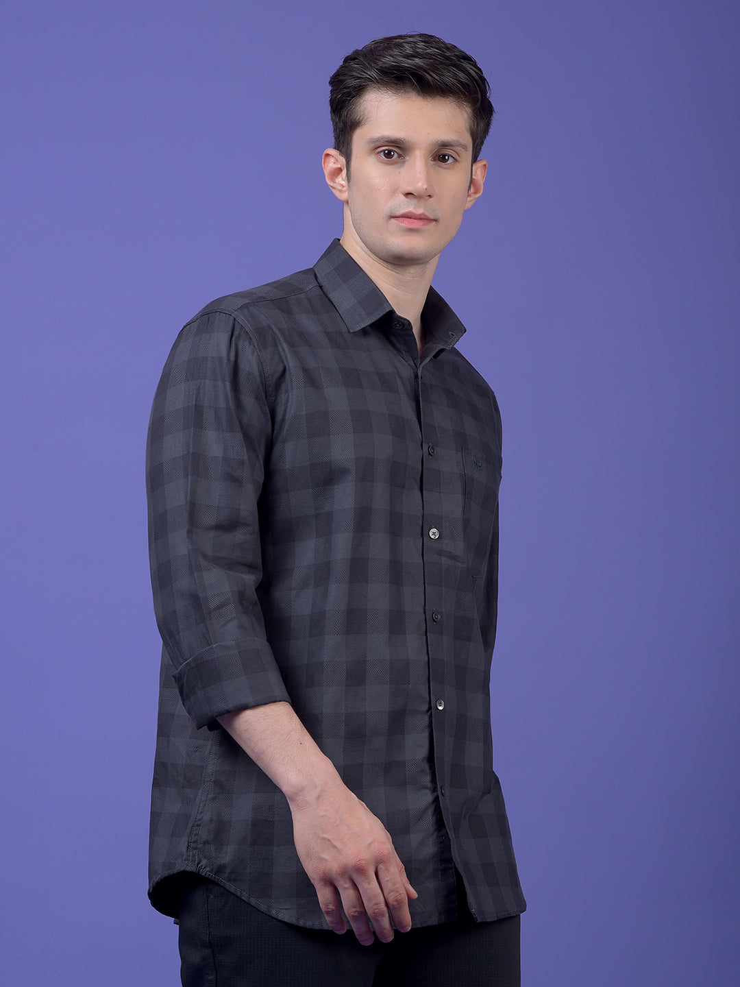 Green Checked 100% Cotton Shirt
