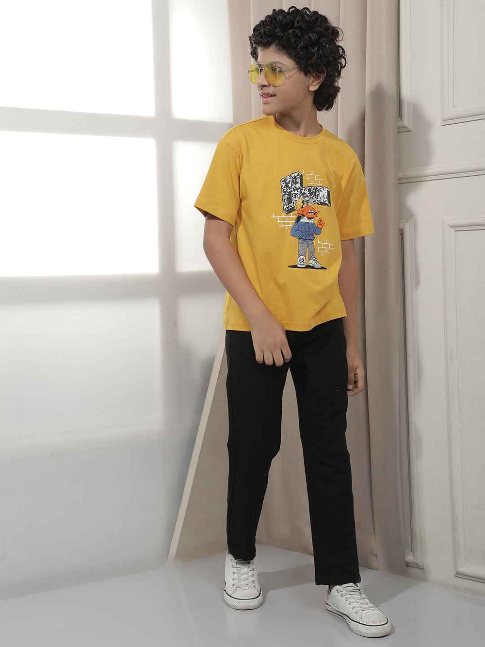 Mustard Graphic Print T-Shirt