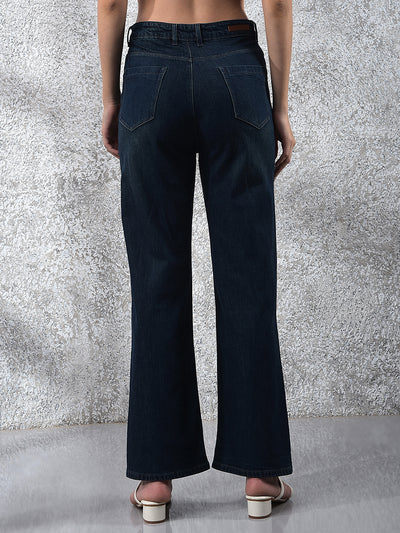 Blue 100% Cotton Baggy Jeans