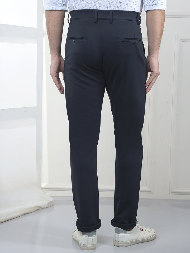 Navy Blue Knitted Trousers