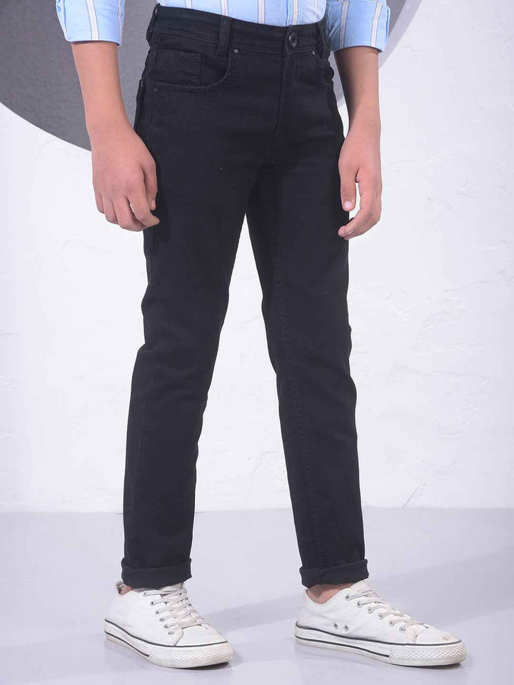 Jet Black Streetwear Jeans