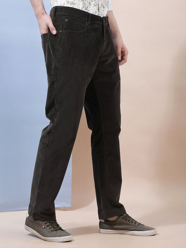 Modern Forest Olive Corduroy Trousers