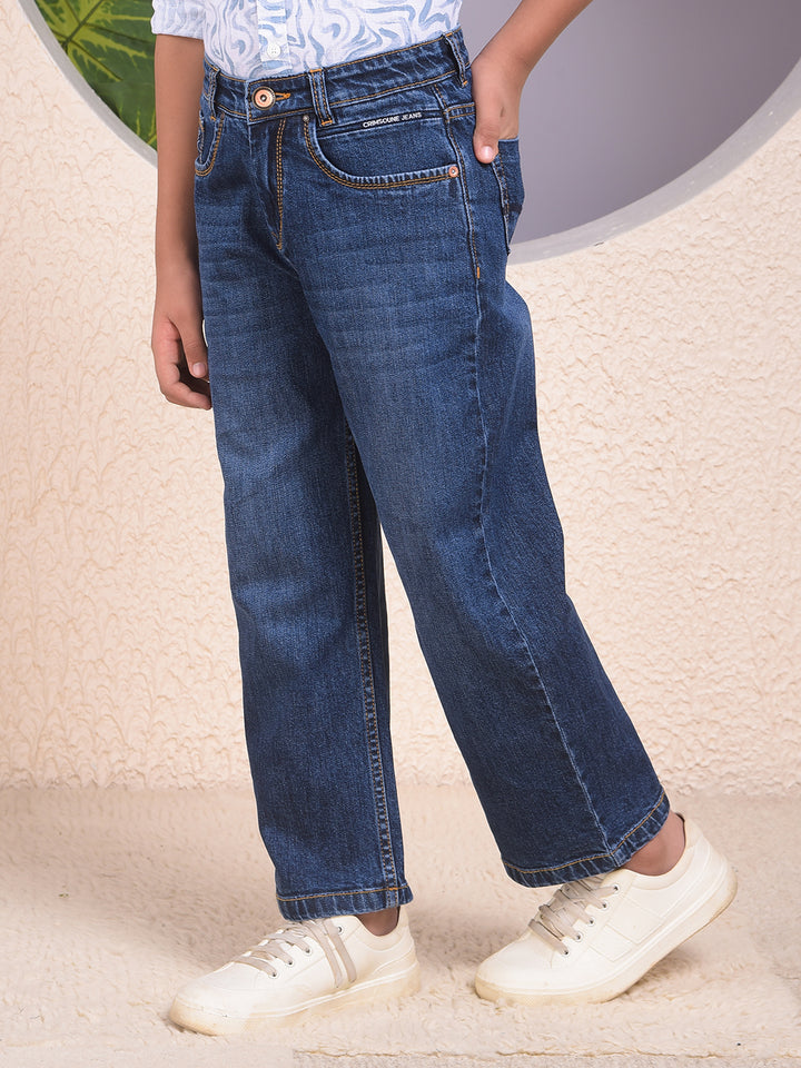 Dapper Blue Dark Wash Baggy Jeans
