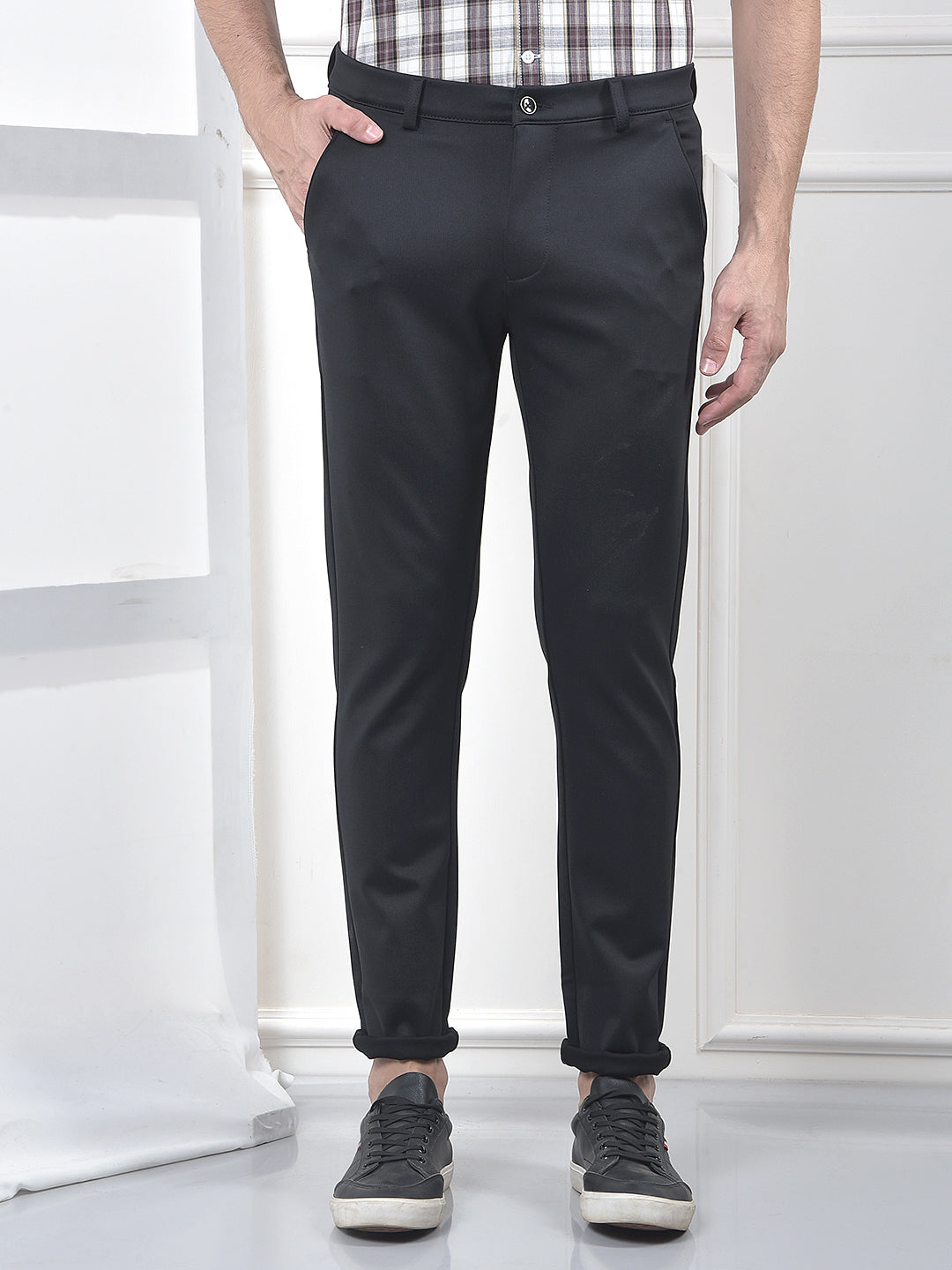 Modern Edge Black Trousers