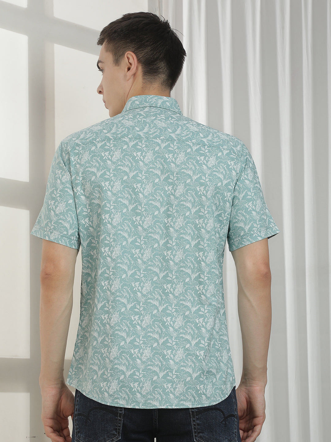 Green Floral Print Shirt