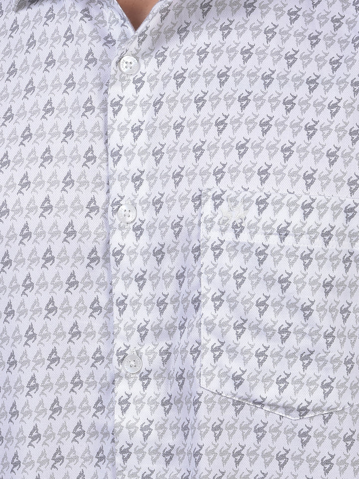 White Printed Shirt