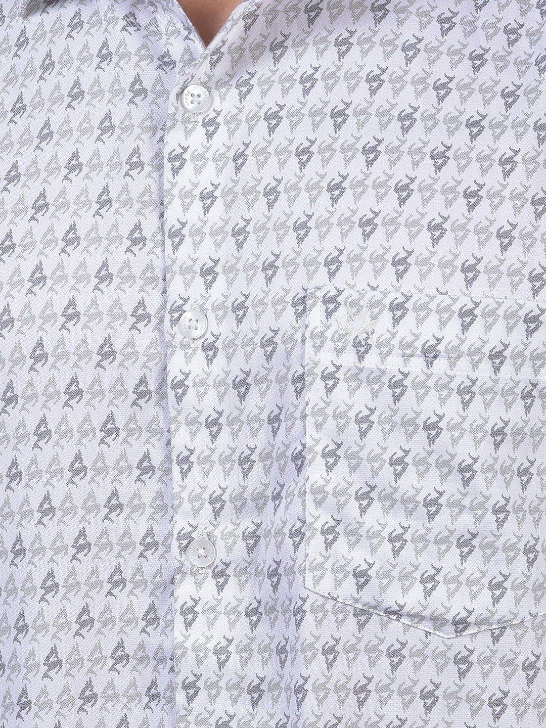 White Printed Shirt
