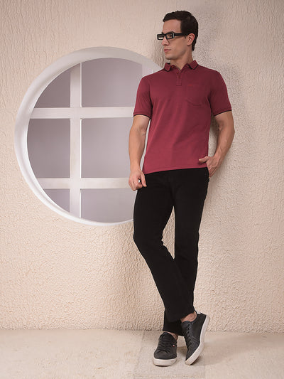 Black Straight Corduroy Trousers