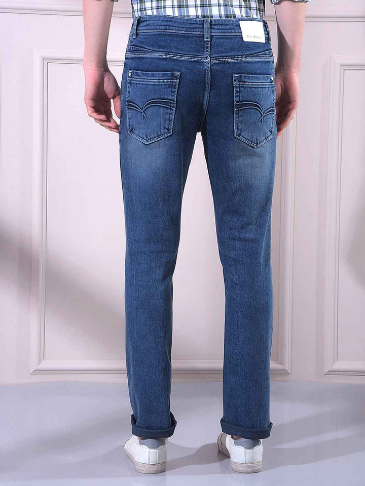 Intense Blue Clean Look Stretch Jeans