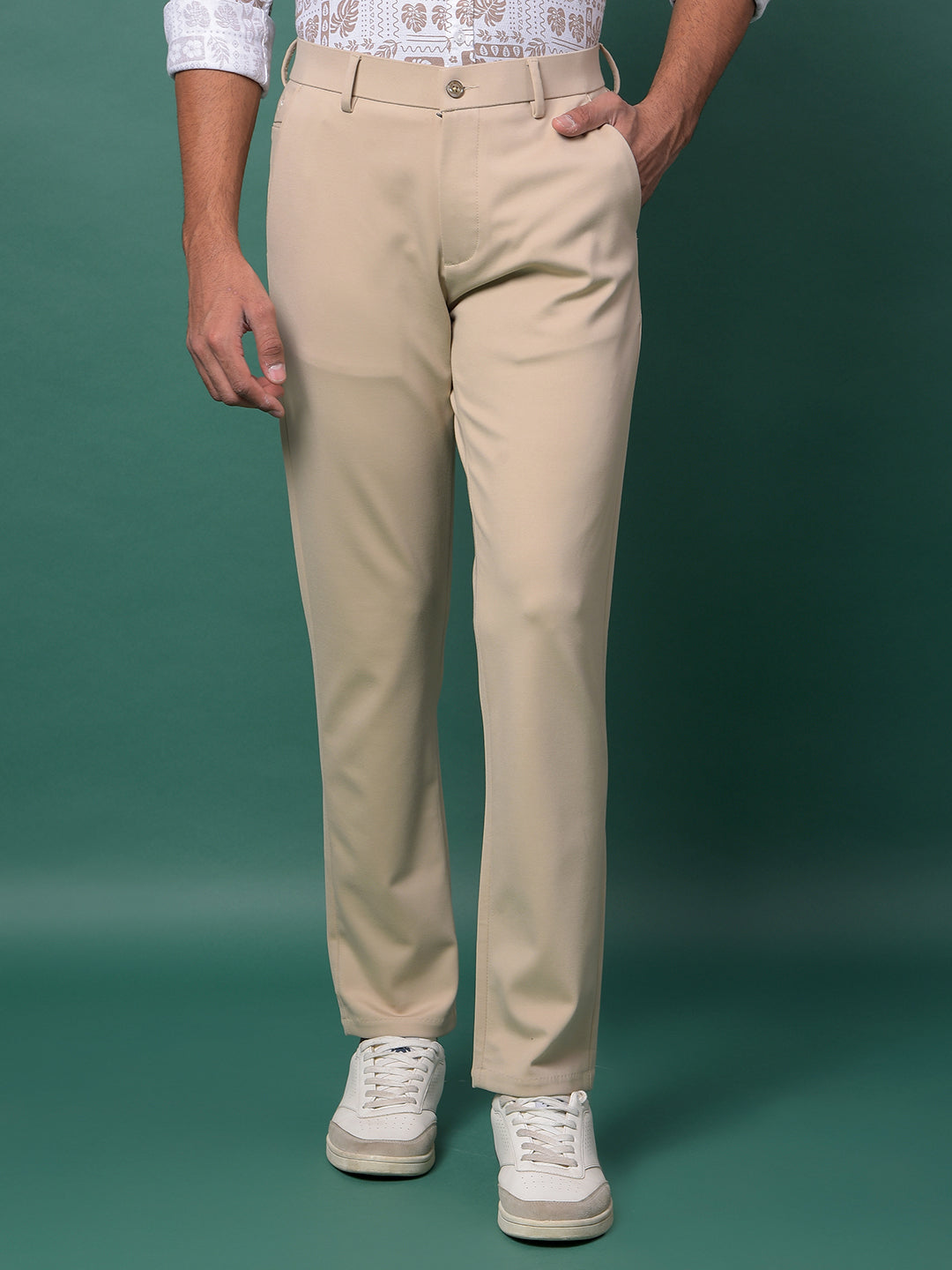 Natural Beige Chino Trousers