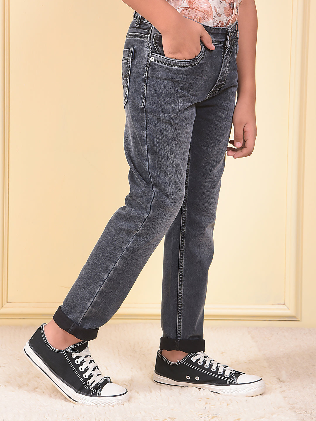 Classy Slim Dark Wash Black Jeans