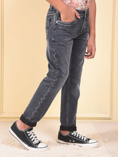 Classy Slim Dark Wash Black Jeans