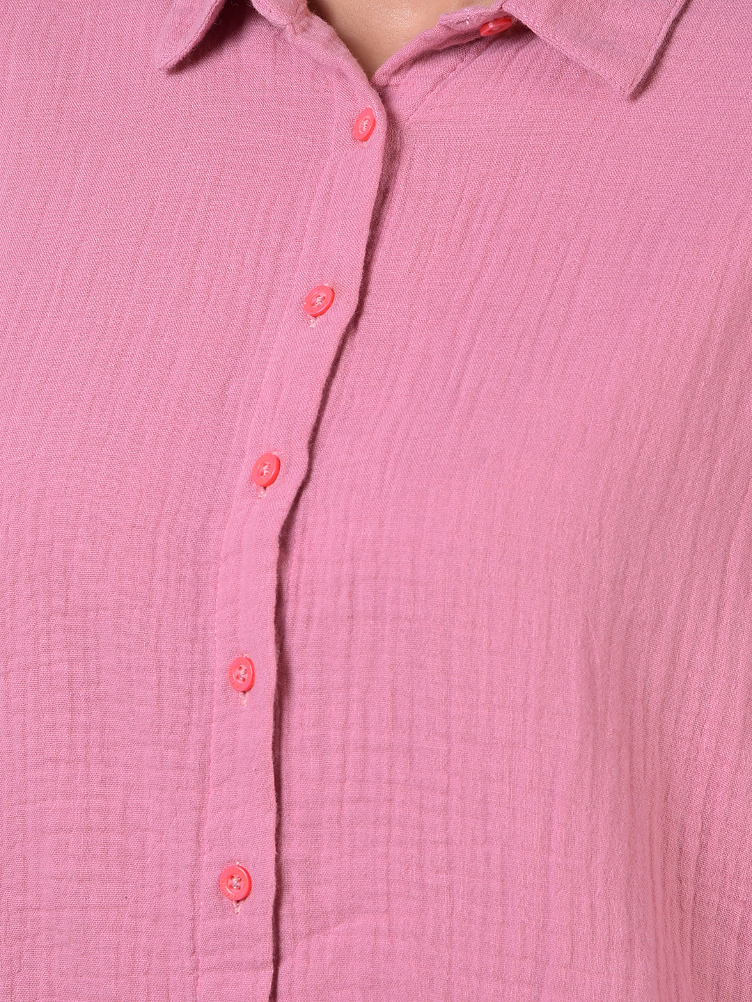 Pink Textured Shirt
