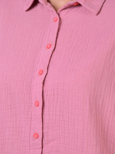 Pink Textured Shirt