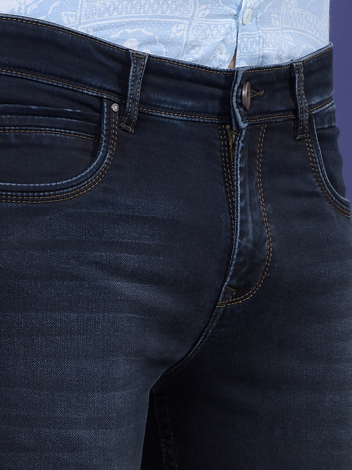 Dark Grey Tapered Fit Jeans