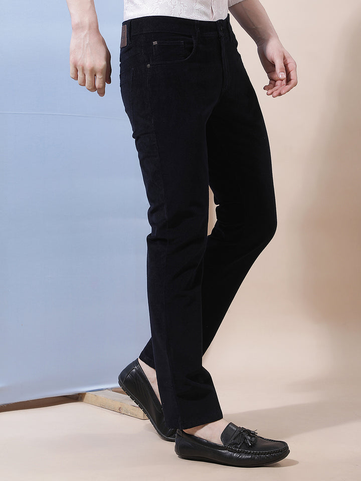 Navy Blue Corduroy Trousers