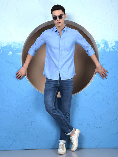 Blue 100% Cotton Shirt