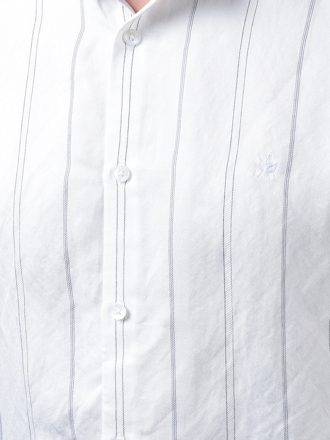 White Vertical Stripes Shirt