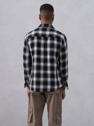 Black Checked 100% Cotton Shirt