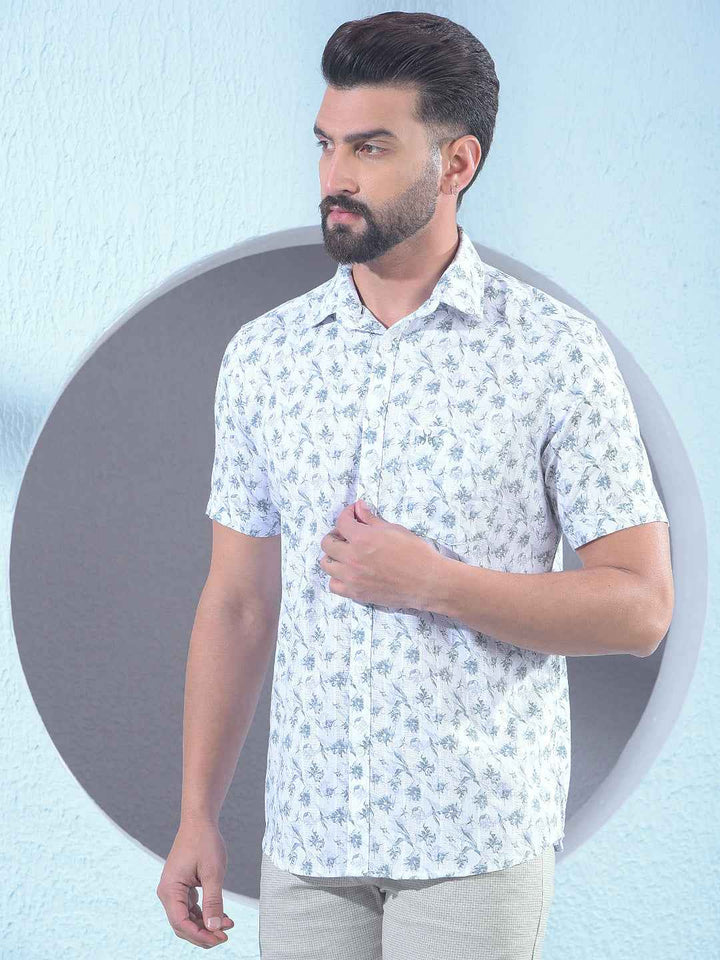 Green Floral Print Shirt