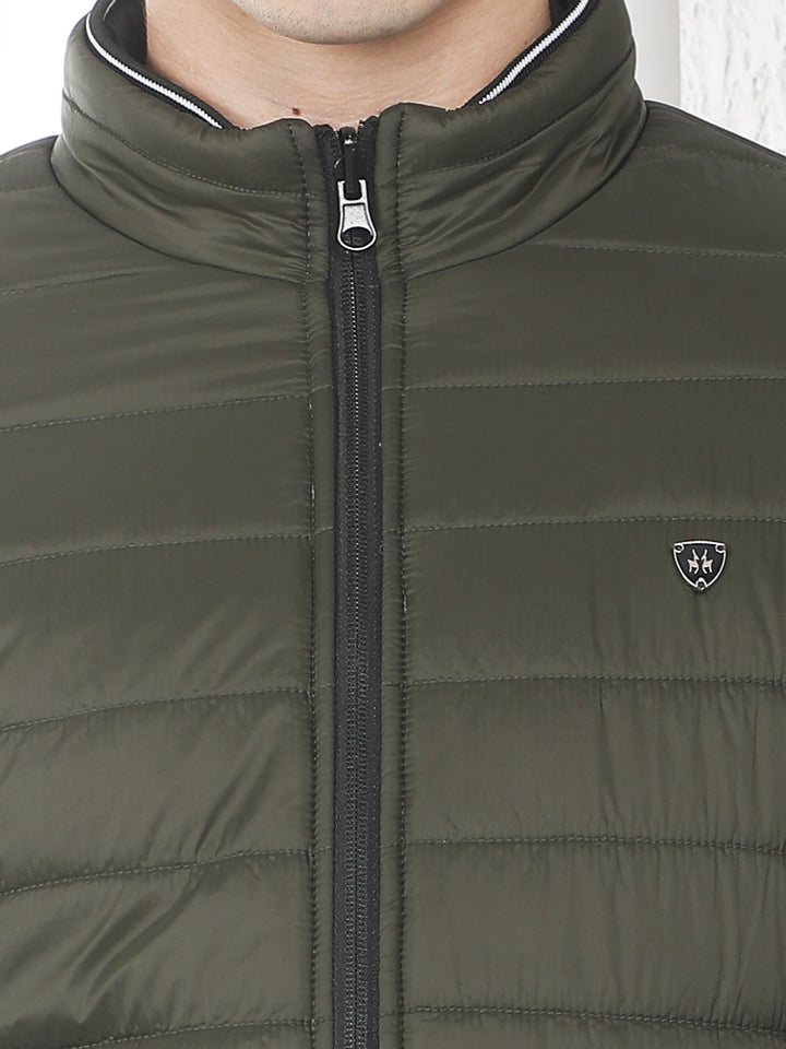 Olive Quilted Reversible Jacket
