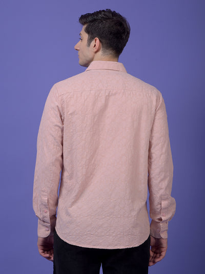 Pink Printed 100% Cotton Shirt
