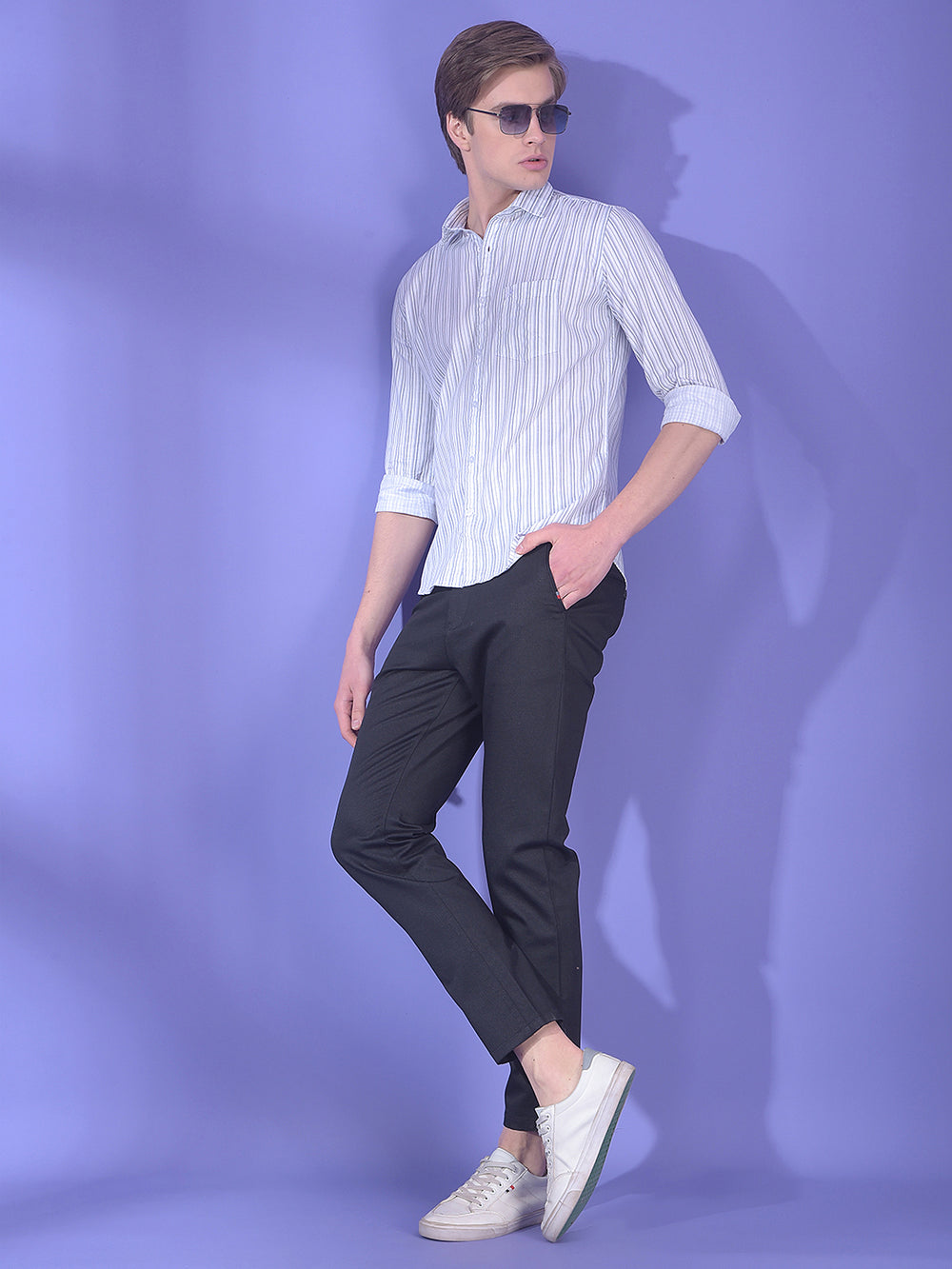 Black Jacquard Trousers