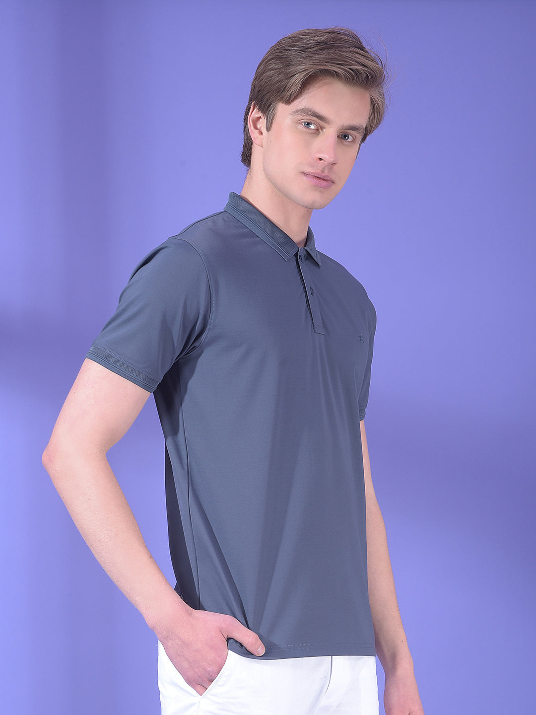 Contemporary Blue Polo T-Shirt