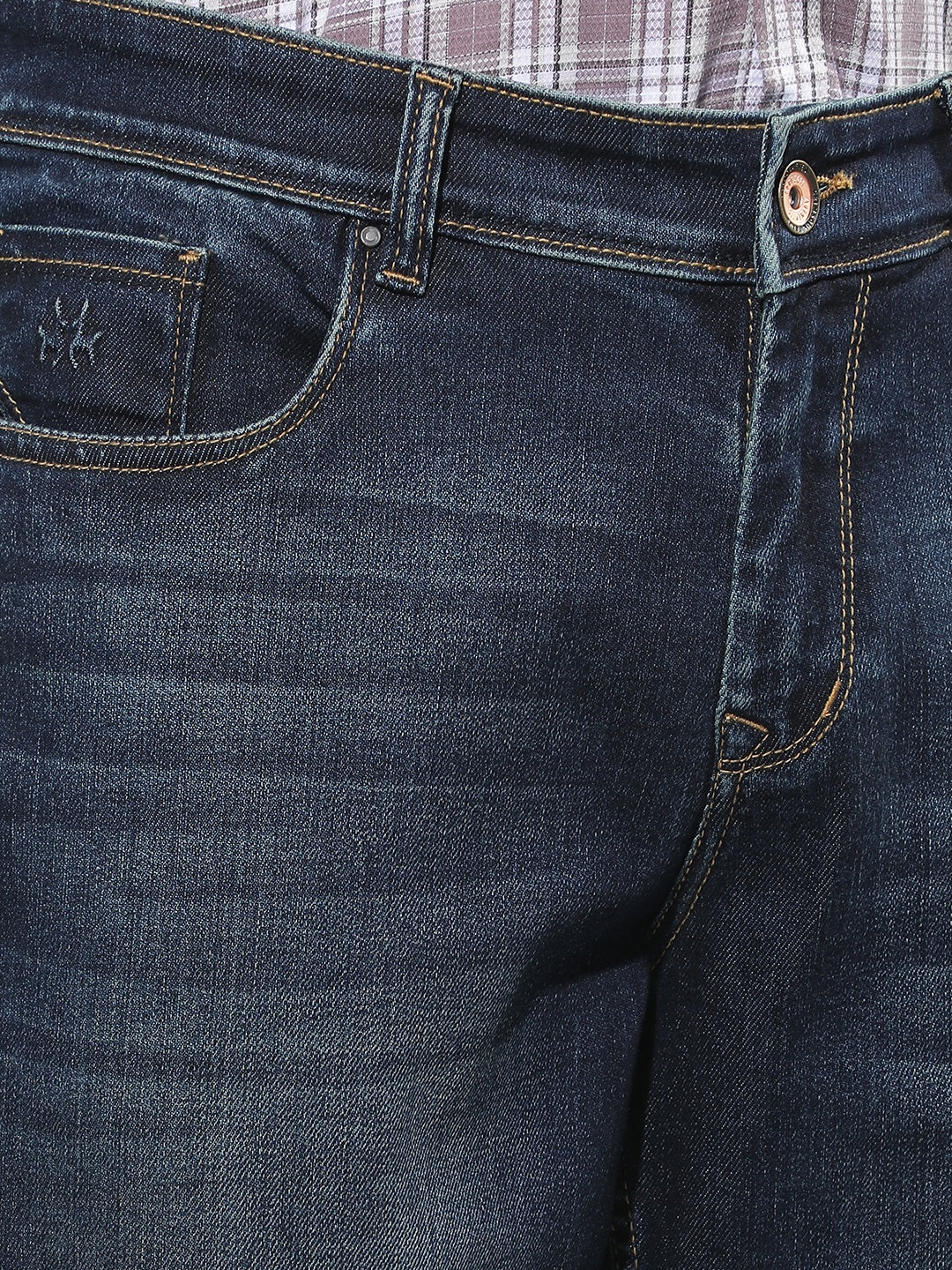 Structured Royal Blue Baggy Jeans