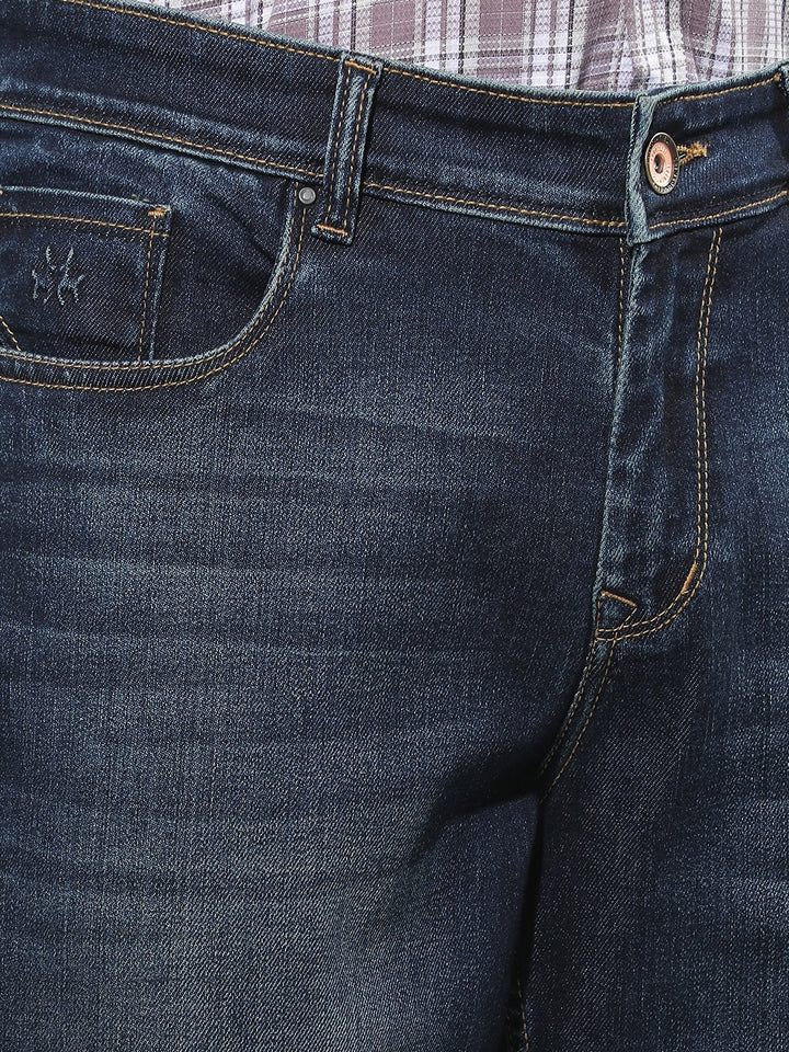 Structured Royal Blue Baggy Jeans