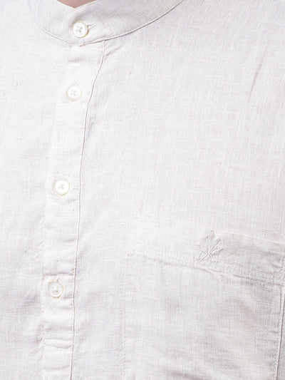 Off White Linen Kurta