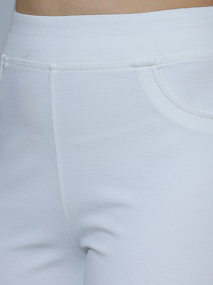 Minimalist Chalk White Straight Treggings