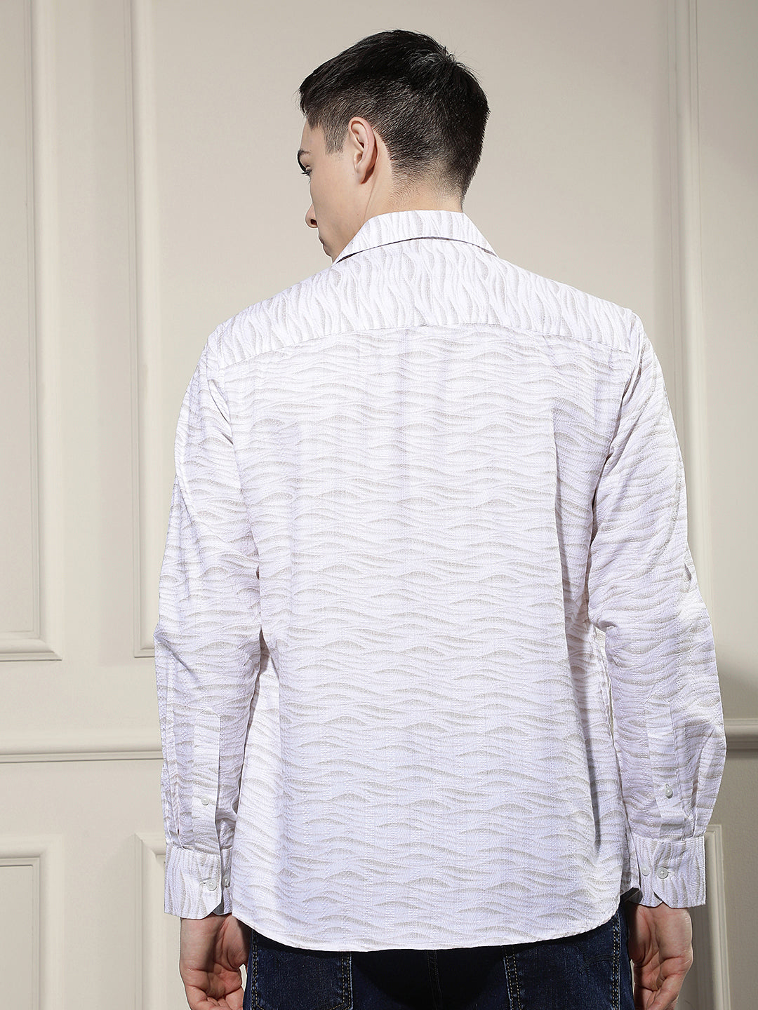 Beige Printed Shirt