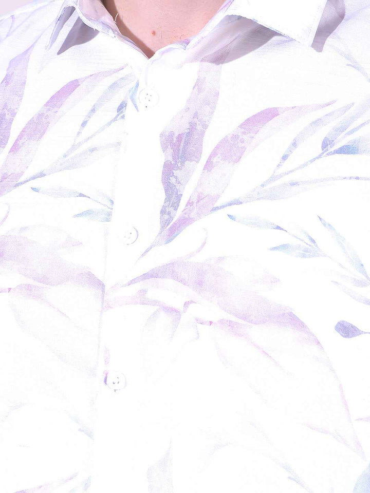 Multi-Color Floral Print Shirt