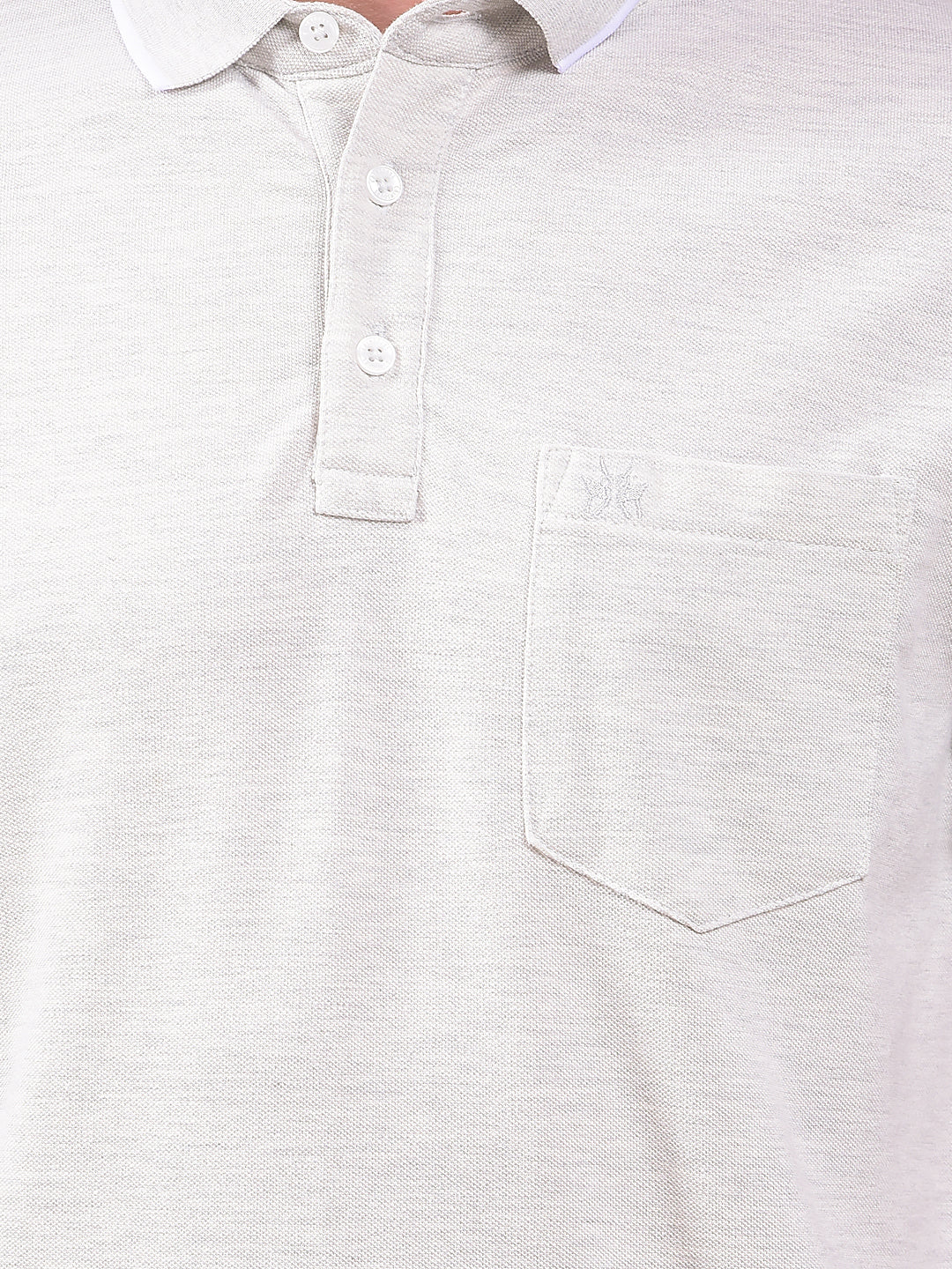 Grey Polo Neck T-Shirt
