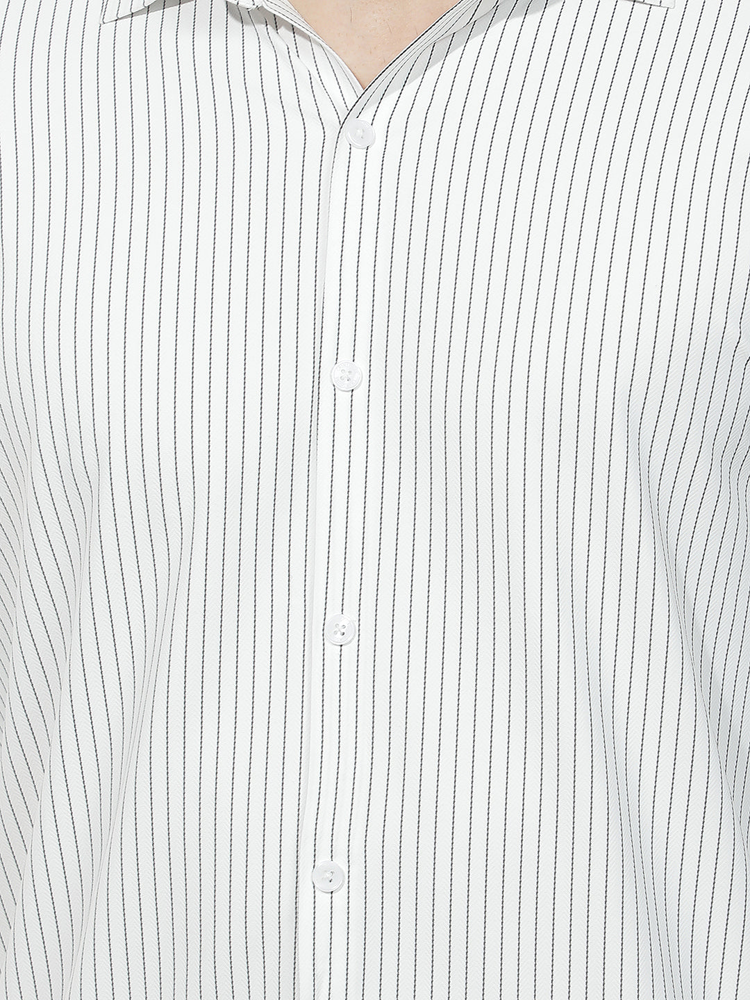 White Vertical Stripes Shirt