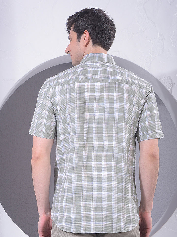 Green Checked 100% Cotton Shirt