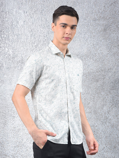 Grey Printed 100% Cotton Shirt
