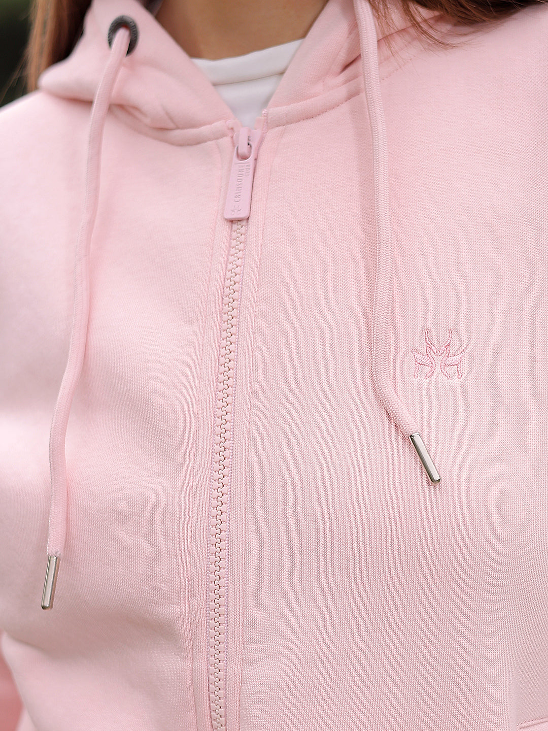 Pink Hooded Neck Sweatshirt