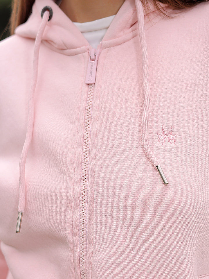 Pink Hooded Neck Sweatshirt