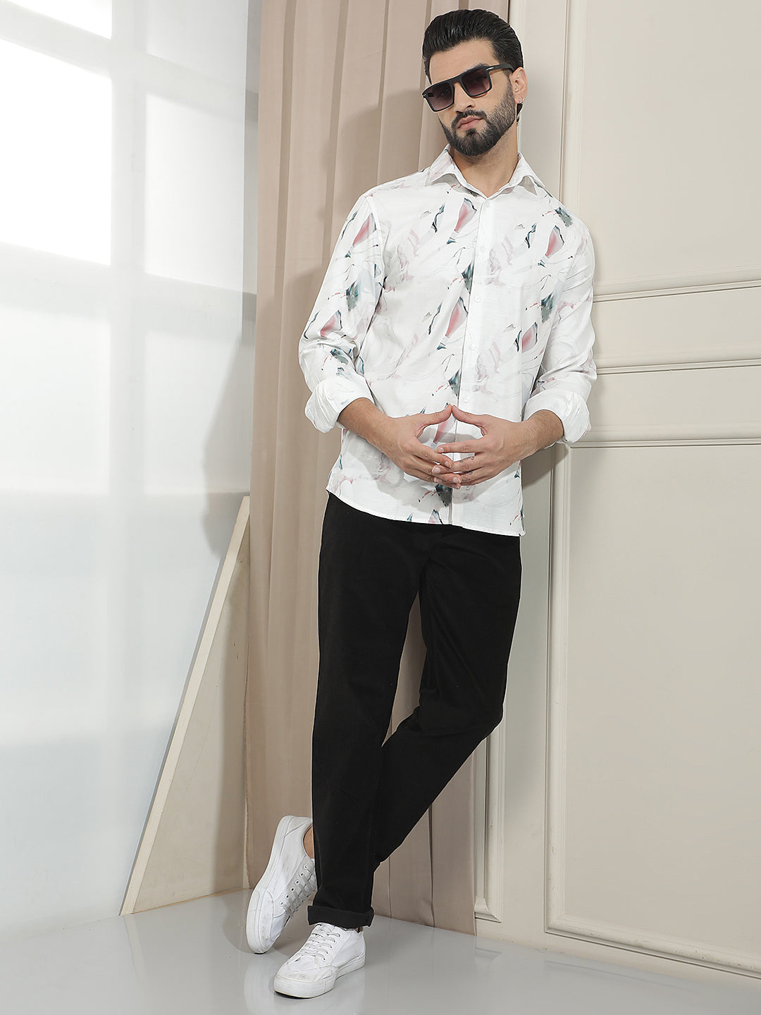 Black Straight Corduroy Trousers