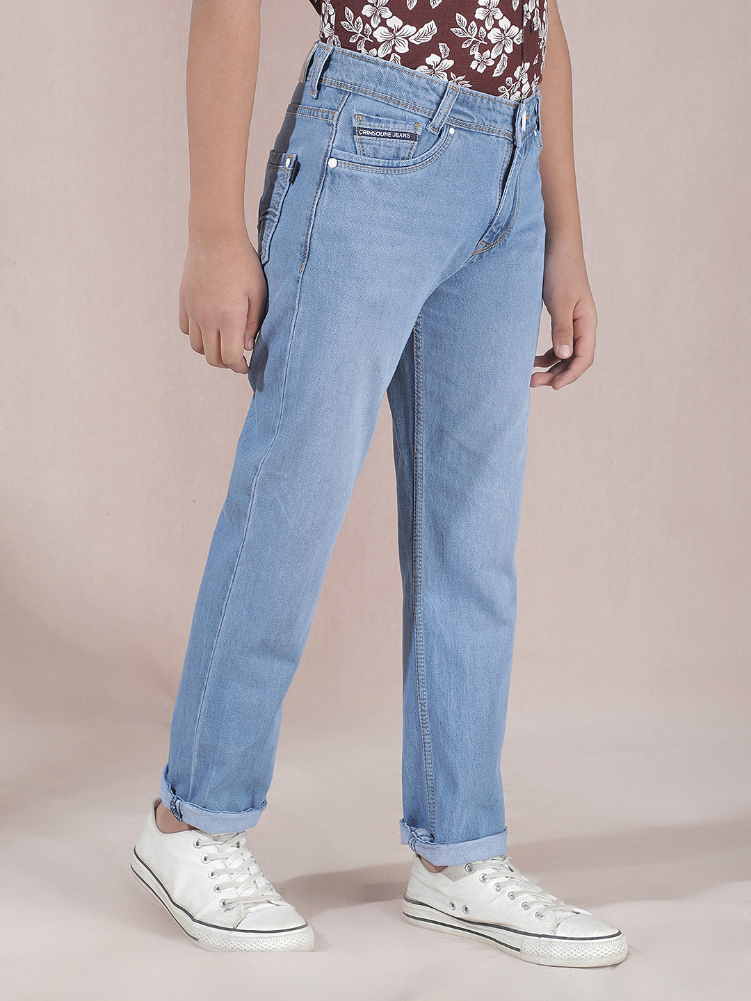 Contemporary Navy Blue Straight Jeans