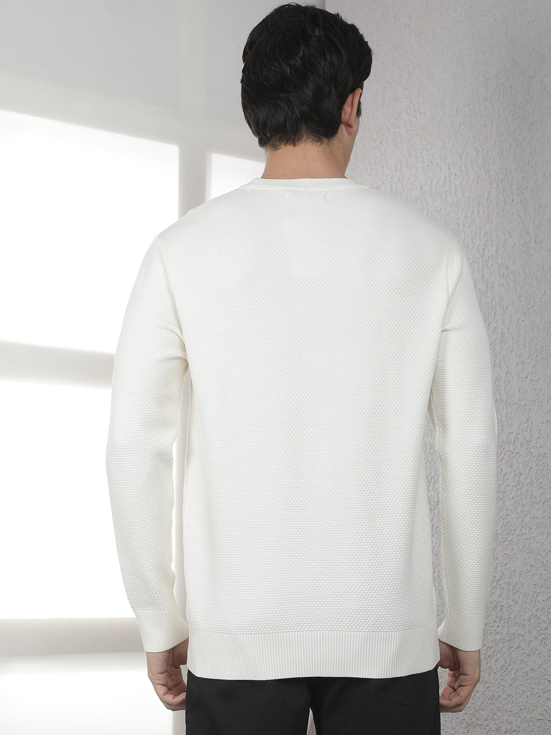 Off White Round Neck Sweater