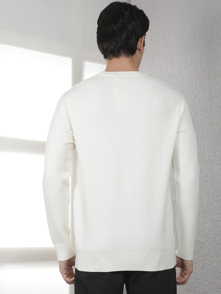 Off White Round Neck Sweater